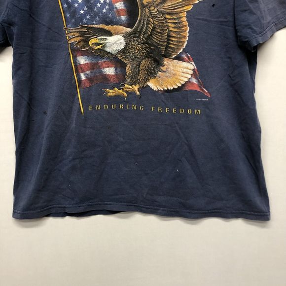 Vintage Hanes T-Shirt Tee Size Large 2001 Operation Enduring Freedom B247 -29 - Picture 10 of 16